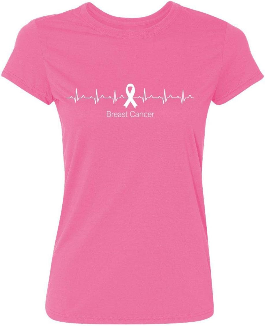 Heartbeat Ribbon - Breast Cancer Awareness Women'S T-Shirt