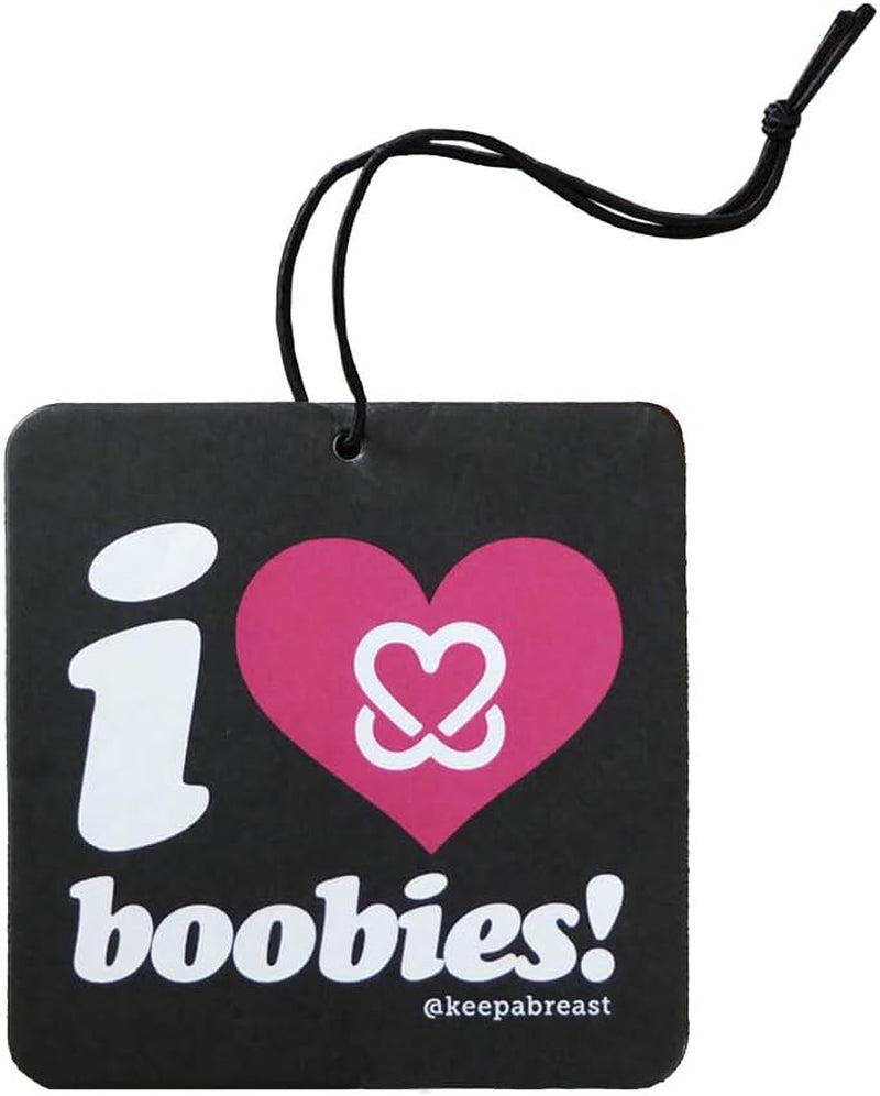The I Love Boobies! Air Freshener BLACK