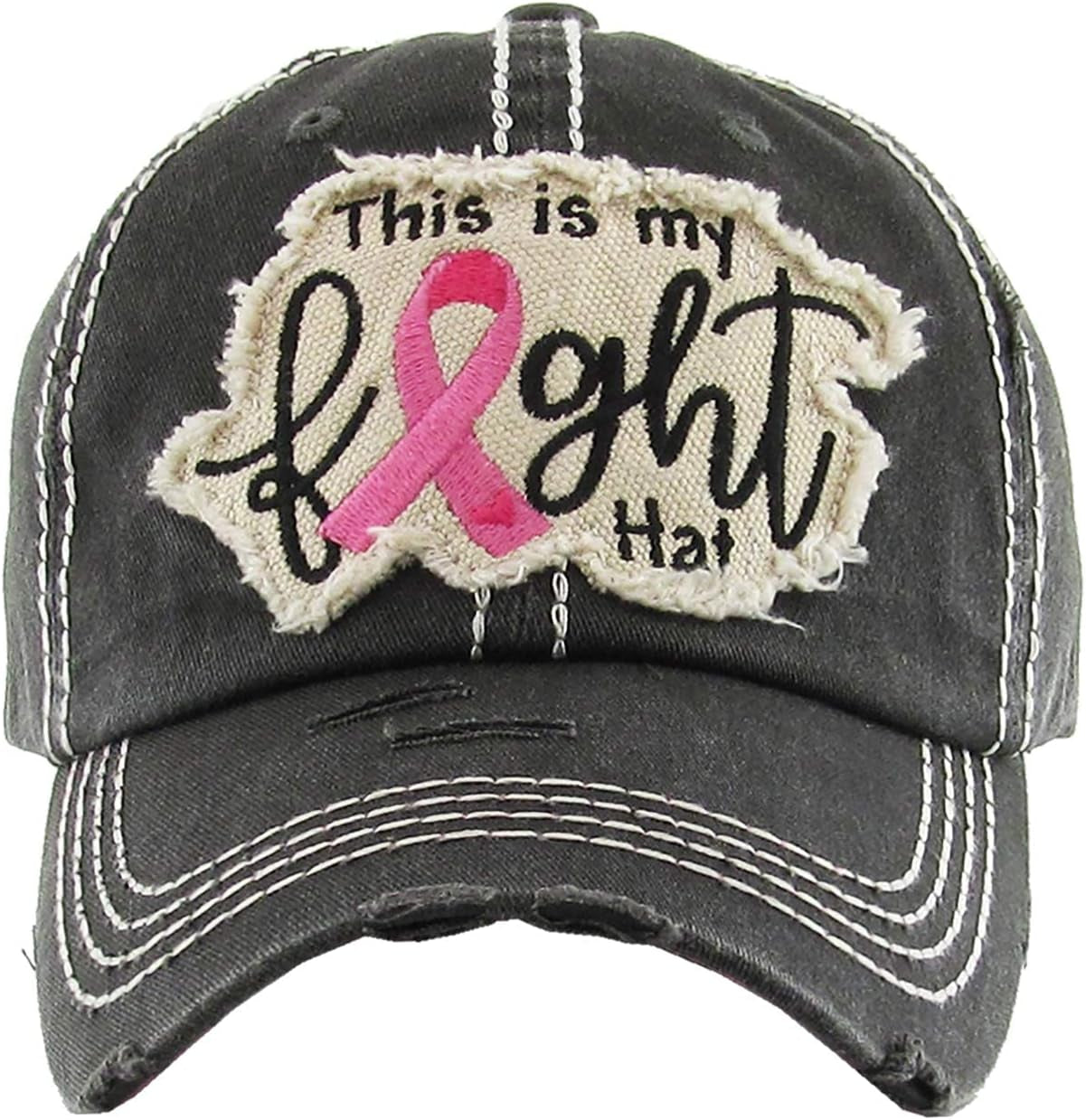 Breast Cancer Awareness Ribbon Baseball Cap Dad Hat for Women