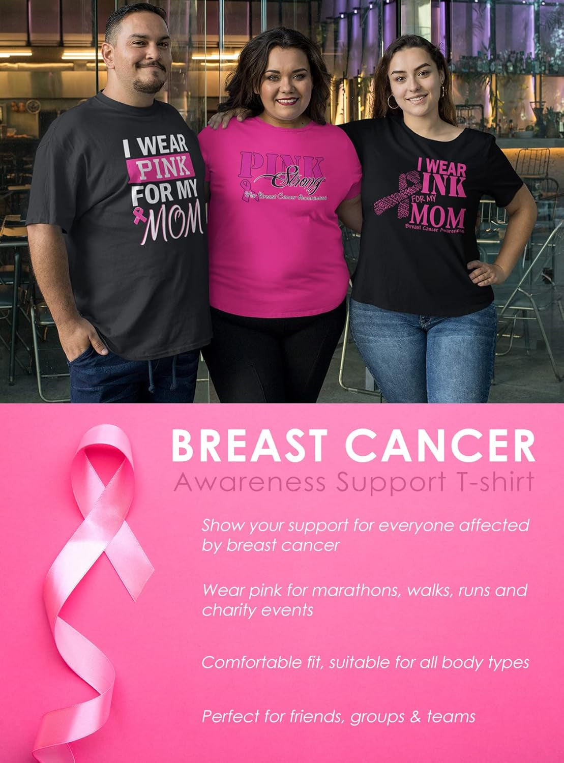 Tackle Breast Cancer V Neck Shirts October Awareness Family Support Gift for Women V-Neck
