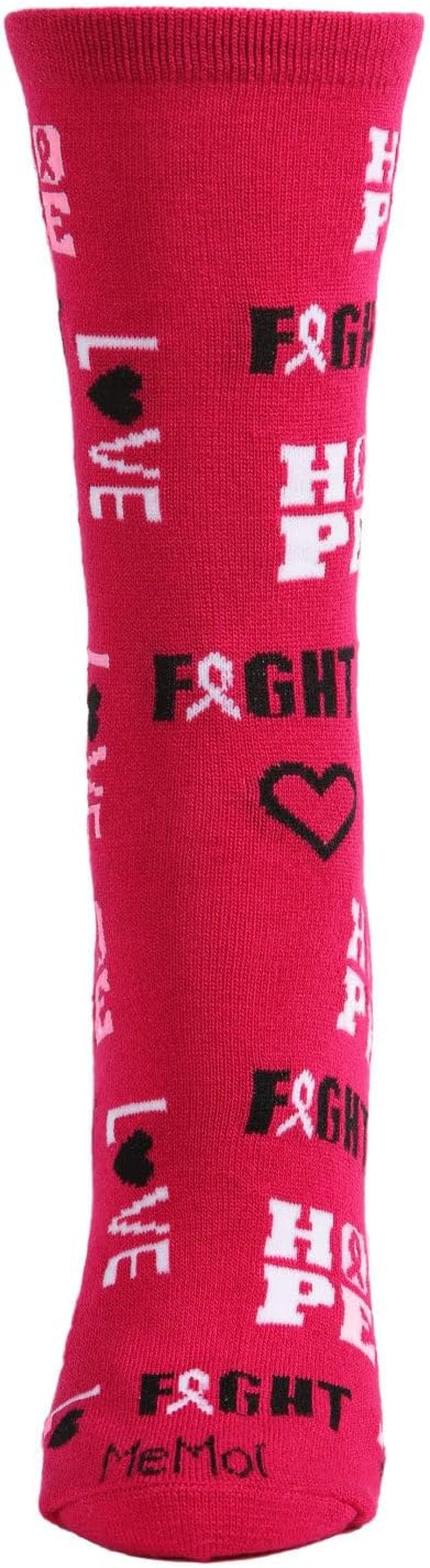 Hope Love Fight Breast Cancer Awareness Rayan Blend Socks