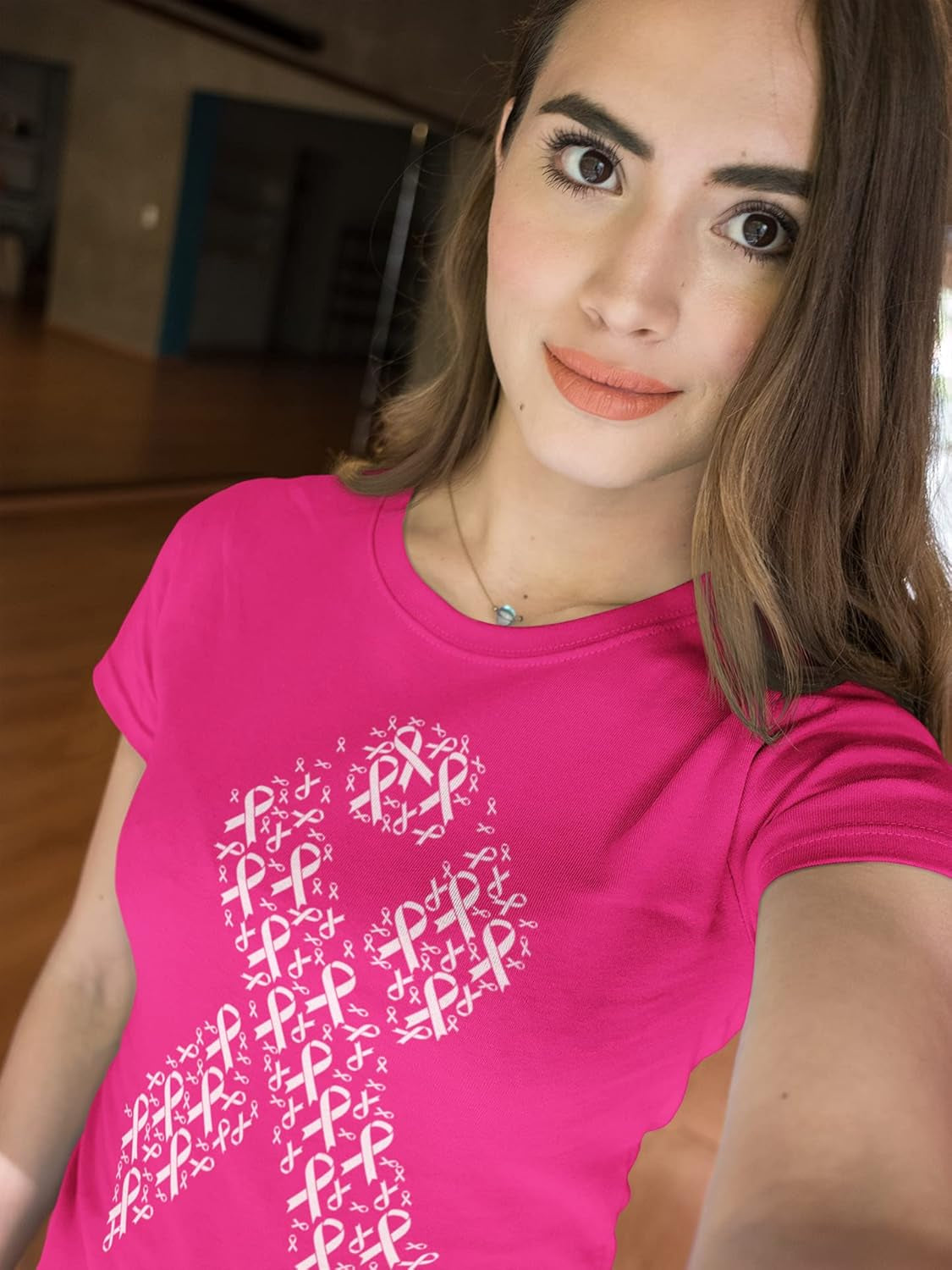 Multiple Pink Ribbon Breast Cancer Awareness Women'S T-Shirt