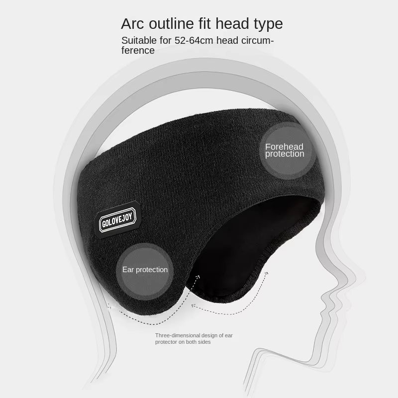 Russian Hat Autumn Winter Ear Covers Men Women Cycling Padded Ear Warm Foldable Windproof Knitted Double Muff Run Cap Pillbox