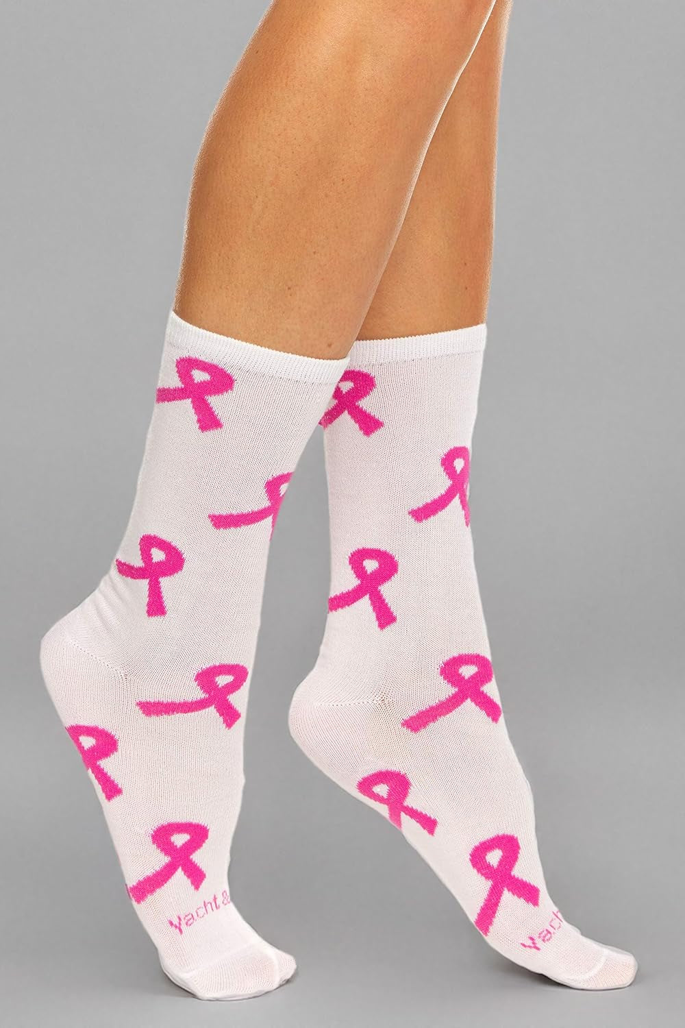 12 Pairs of Pink Ribbon Breast Cancer Awareness Ankle/Crew Socks for Women (12 Pairs Assorted (Crew) Women (9-11))