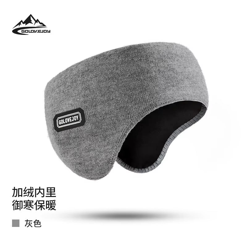 Russian Hat Autumn Winter Ear Covers Men Women Cycling Padded Ear Warm Foldable Windproof Knitted Double Muff Run Cap Pillbox