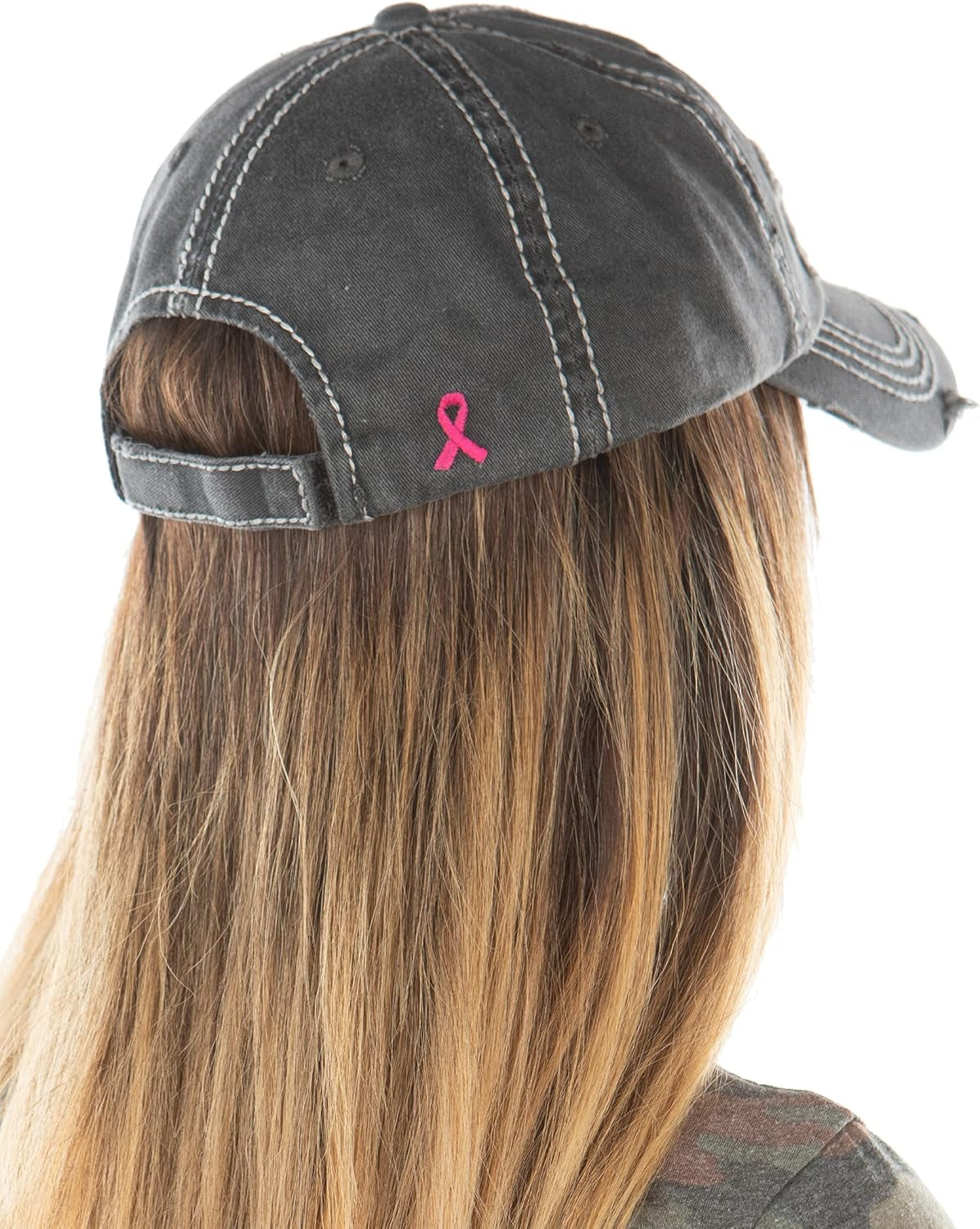 Breast Cancer Awareness Ribbon Baseball Cap Dad Hat for Women