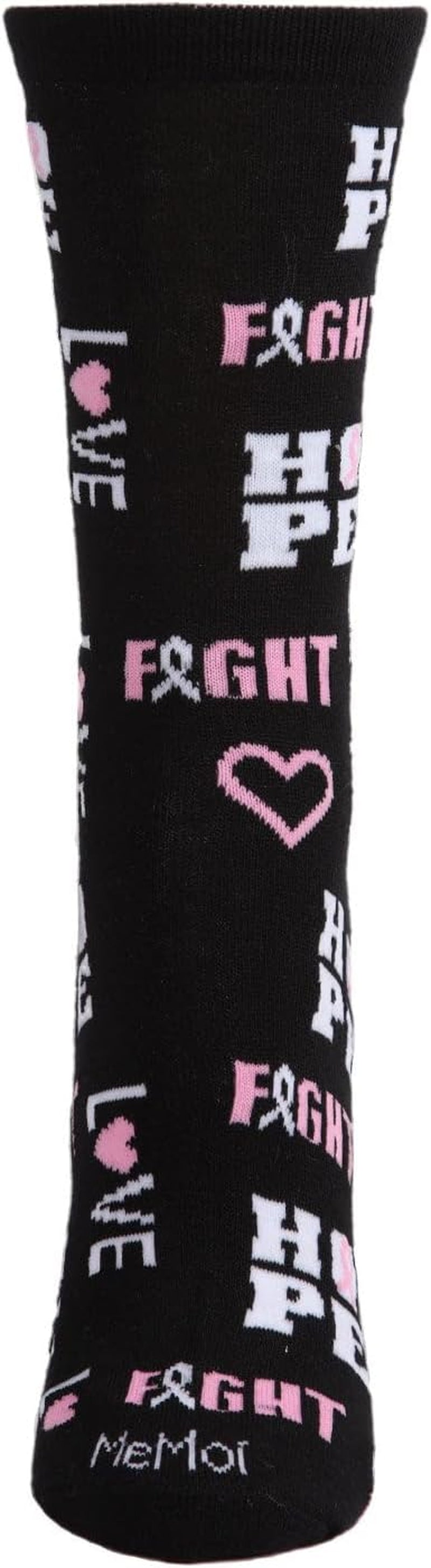 Hope Love Fight Breast Cancer Awareness Rayan Blend Socks