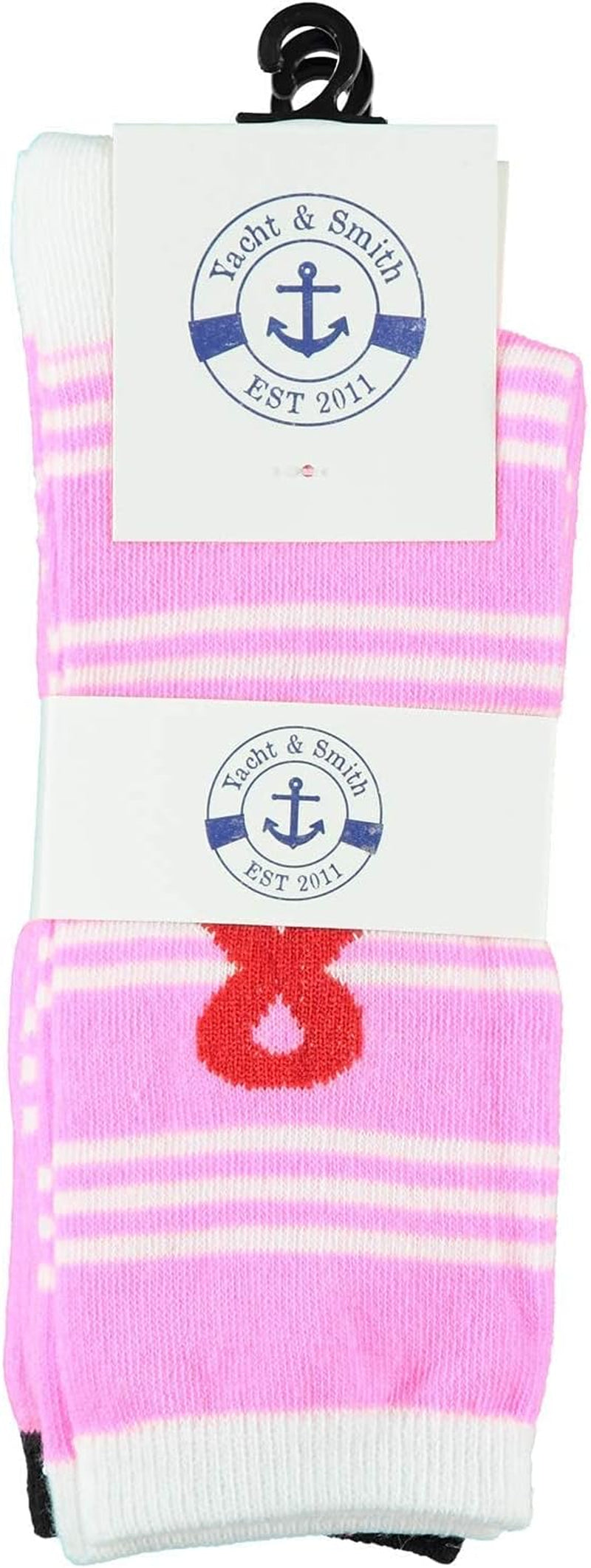 12 Pack Pink Ribbon Breast Cancer Awareness Ankle/Crew Socks for Women