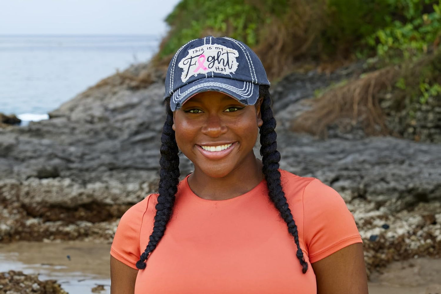 Breast Cancer Awareness Ribbon Baseball Cap Dad Hat for Women