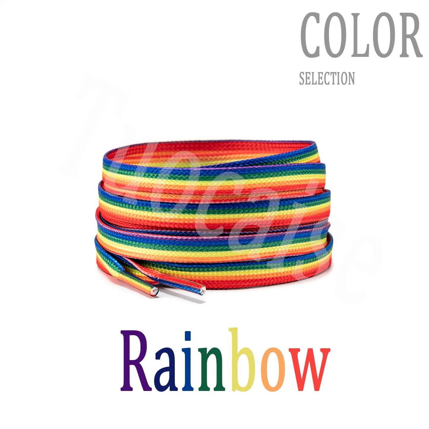 1Pairs Rainbow Shoelaces LGBTQ Shoe Laces Bright Colored Rainbow Laces for Shoes Sneakers LGBT Parades Party Supplies
