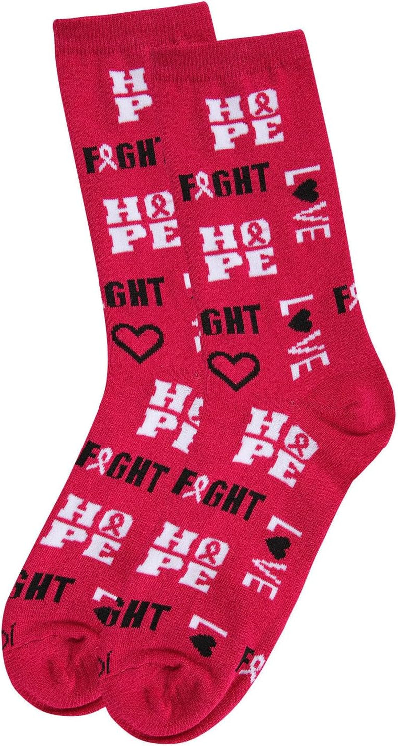 Hope Love Fight Breast Cancer Awareness Rayan Blend Socks