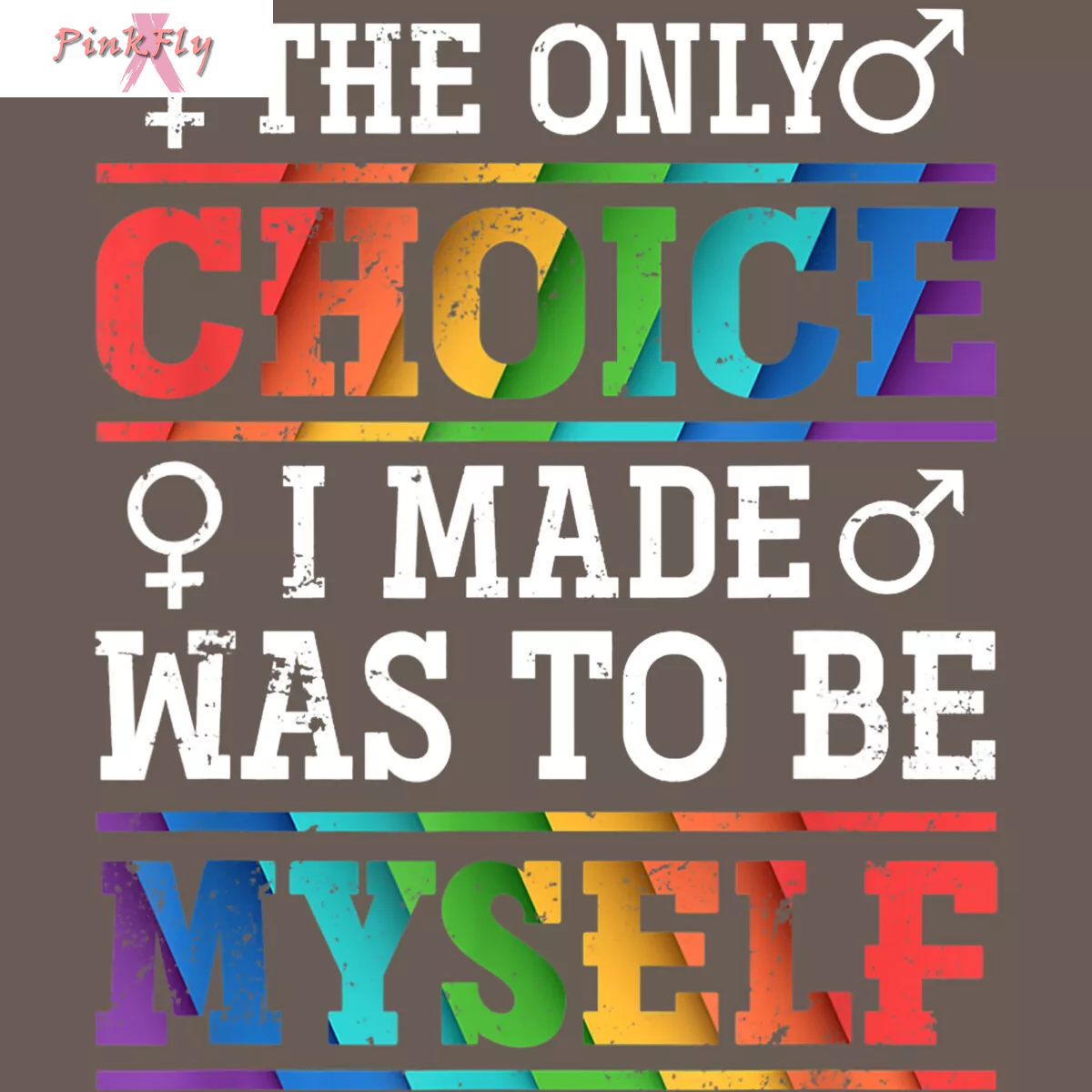 Adult Design by Humans LGBTQ+ I Was Made to Be Myself by Kangthien Racerback Tank Top