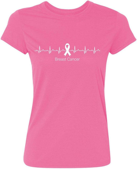 Heartbeat Ribbon - Breast Cancer Awareness Women'S T-Shirt