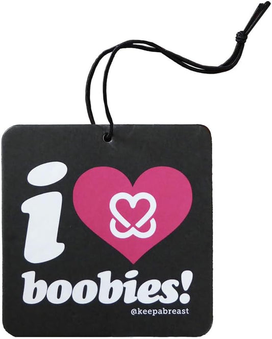 The I Love Boobies! Air Freshener BLACK