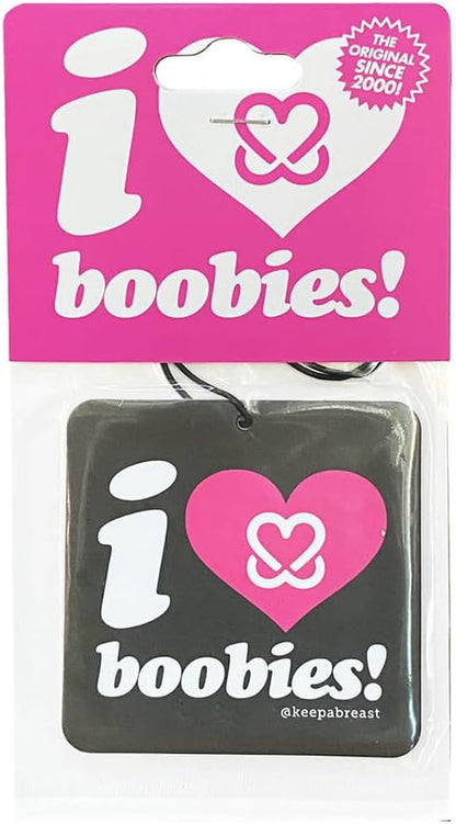 The I Love Boobies! Air Freshener BLACK