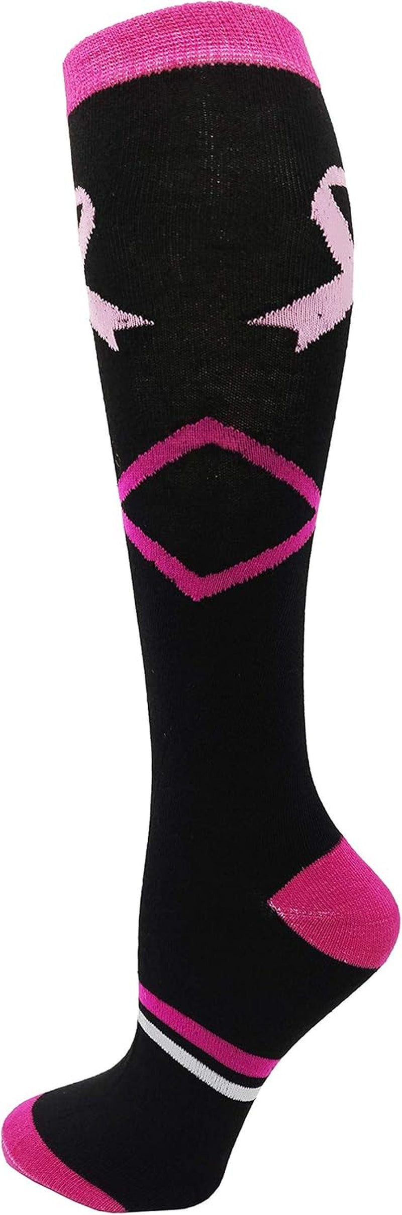 12 Pairs of Womens Breast Cancer Awareness Socks, Pink Ribbon Soft Sport Sock Bulk Pack