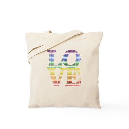 - Love Is Love LGBT Tote Bag - Unisex Canvas Tote Bag, Beige, 1-Piece