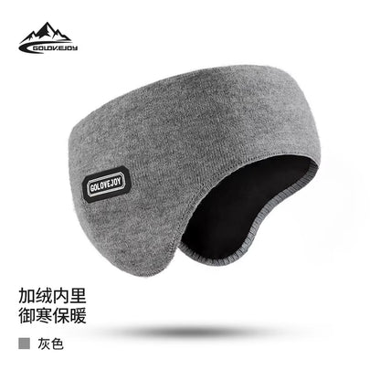 Russian Hat Autumn Winter Ear Covers Men Women Cycling Padded Ear Warm Foldable Windproof Knitted Double Muff Run Cap Pillbox