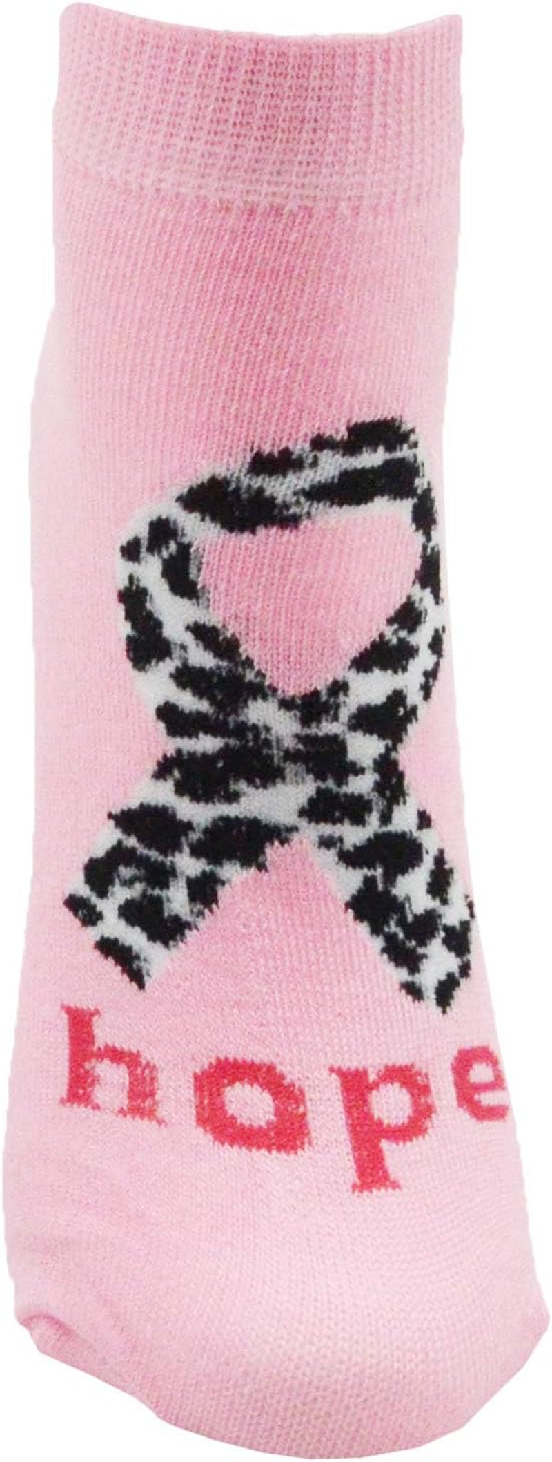 12 Pairs of Womens Breast Cancer Awareness Socks, Pink Ribbon Soft Sport Sock Bulk Pack