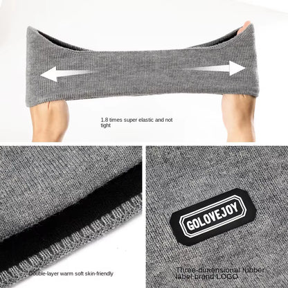 Russian Hat Autumn Winter Ear Covers Men Women Cycling Padded Ear Warm Foldable Windproof Knitted Double Muff Run Cap Pillbox