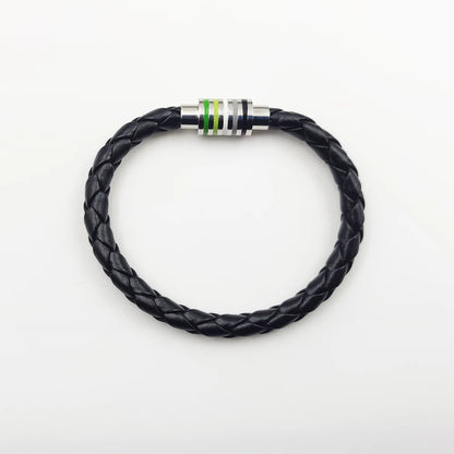Fashion LGBT Rainbow Braided Bracelet for Women Men Stainless Steel Magnet Buckle Bracelet Friendship Jewelry Gifts