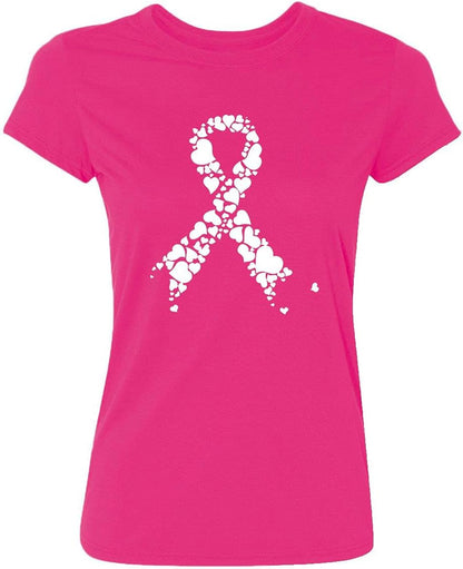 Pink Ribbon Heart Breast Cancer Awareness Women'S T-Shirt