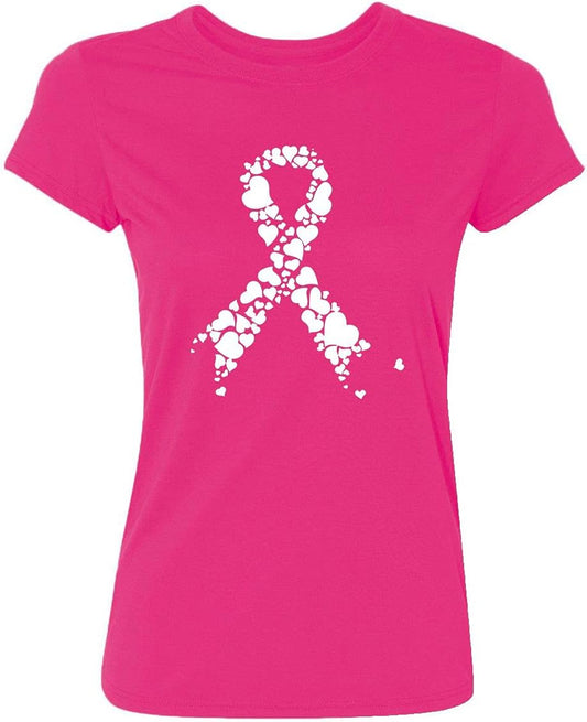 Pink Ribbon Heart Breast Cancer Awareness Women'S T-Shirt