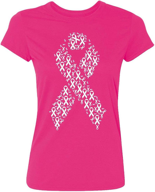 Multiple Pink Ribbon Breast Cancer Awareness Women'S T-Shirt